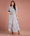 Floral Printed Short Sleeve Detailed Dress